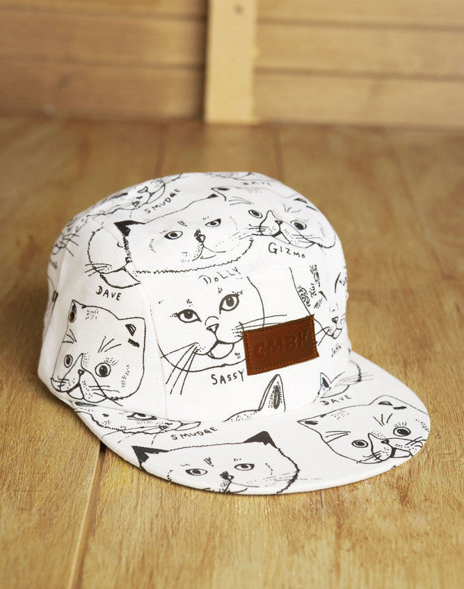 CMBK Cat Hat 5 Panel Cap (White)