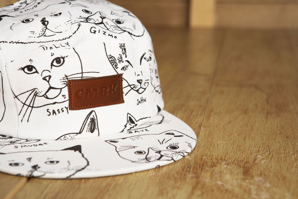 CMBK Cat Hat 5 Panel Cap (White)