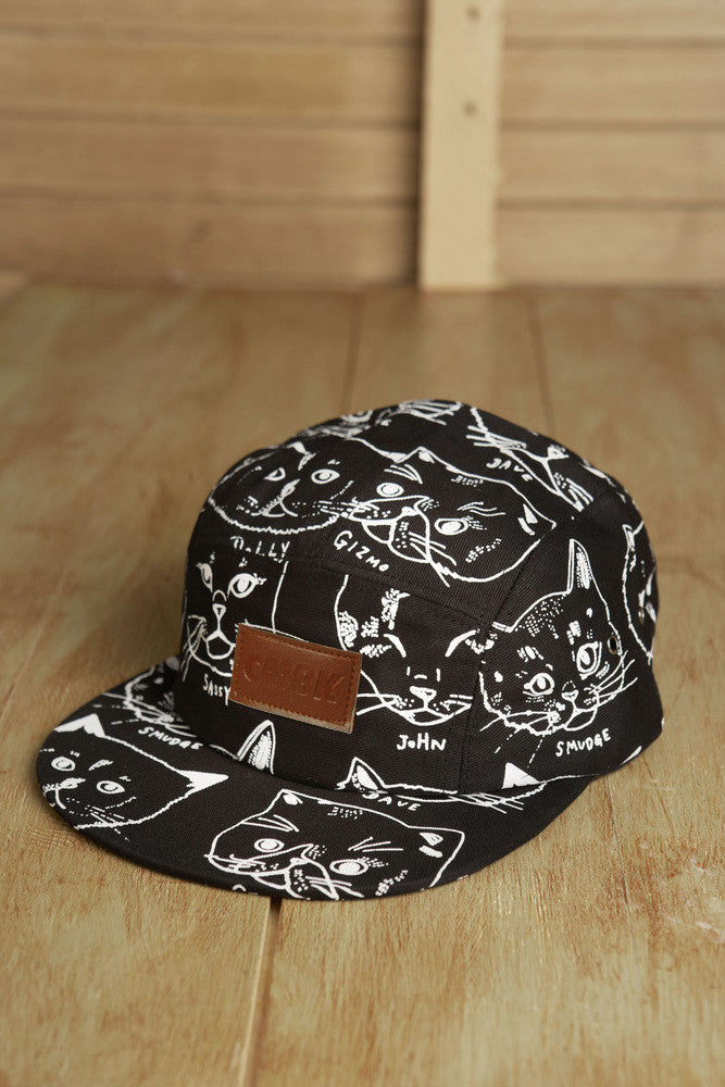 CMBK Cat Hat 5 Panel Cap (Black)