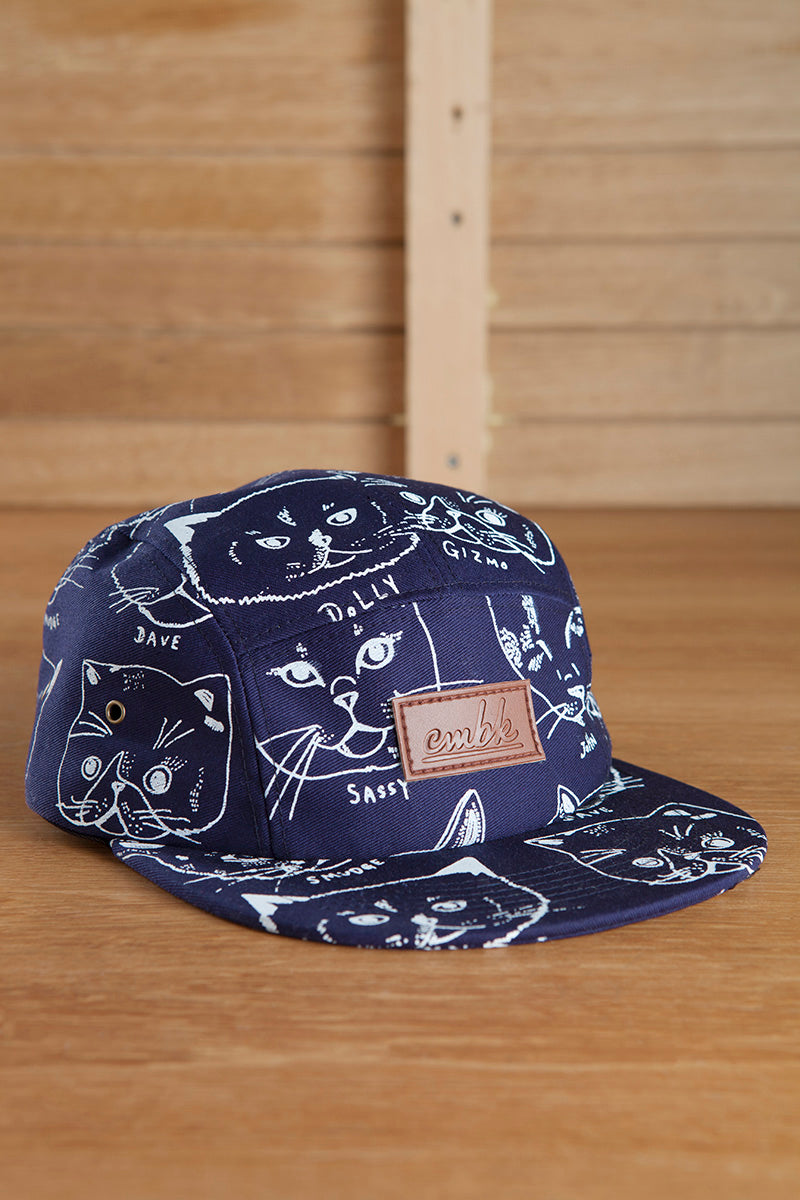 CMBK Cat Hat 5 Panel Cap (Navy)