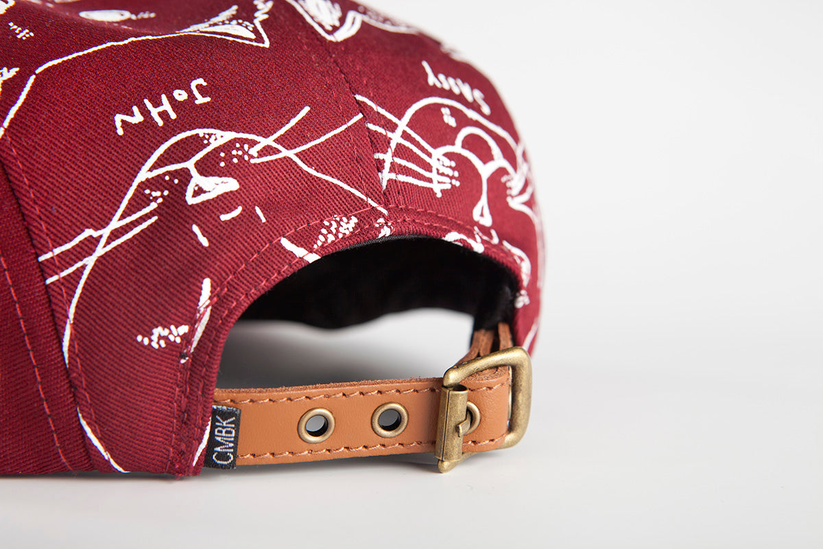 CMBK Cat Hat 5 Panel Cap (Burgundy)