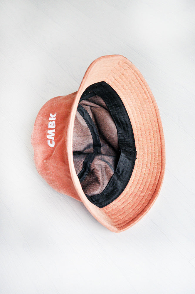 CMBK Peach Corduroy Bucket Hat