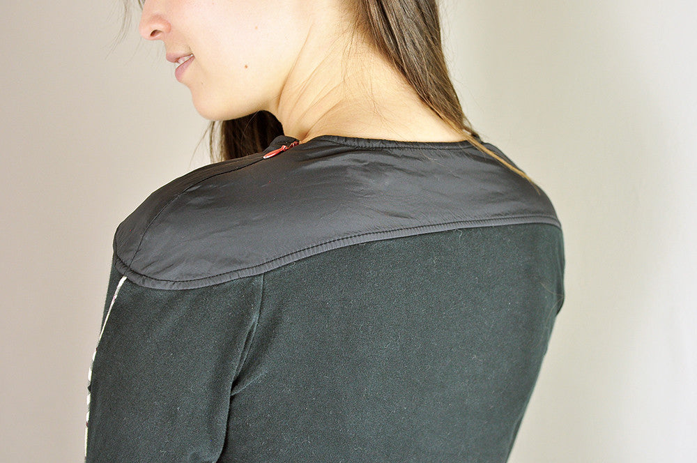 Vintage Burberry Classic Black Long Sleeve Panel Top