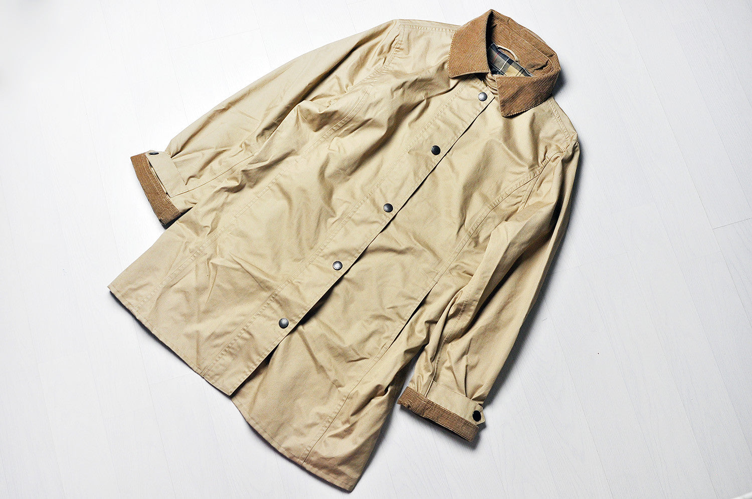 Vintage Original Barbour Tartan Tanned New Market Hunting Lightweight Jacket