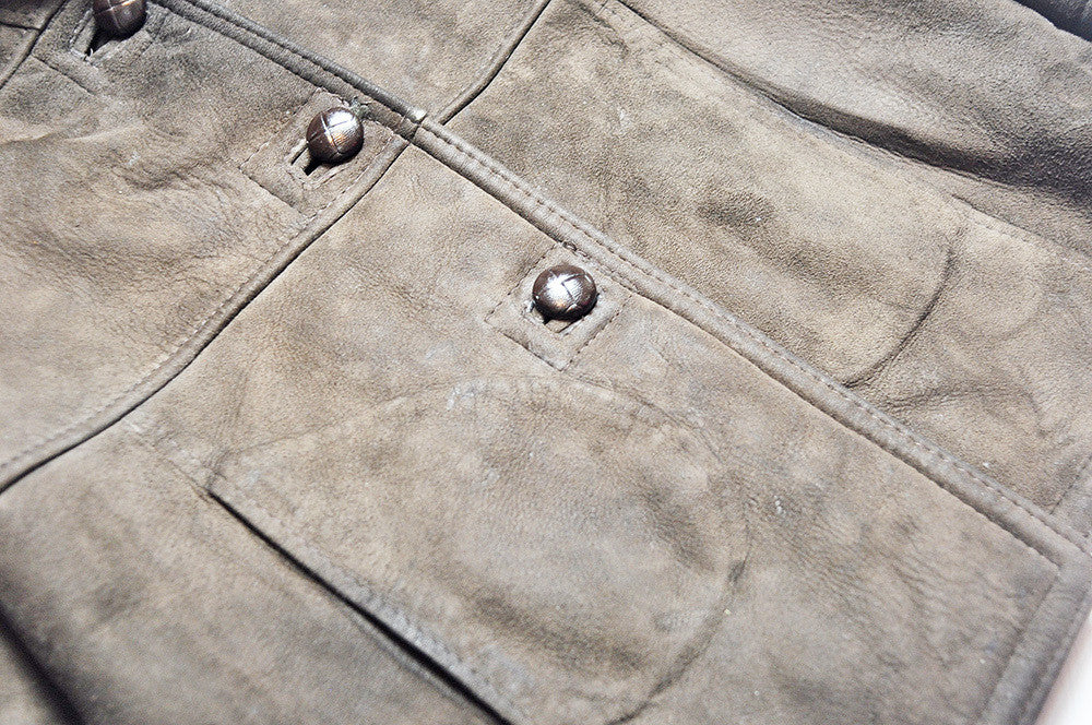 Vintage Dark Brown Shearling Suede Winter Suede Jacket
