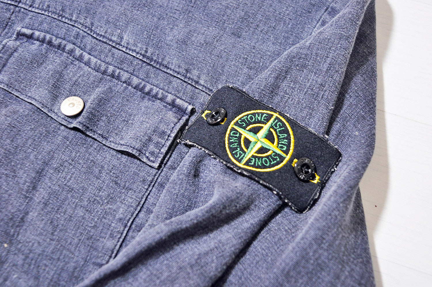 Vintage Stone Island Dark Grey/Blue Long Sleeve Shirt