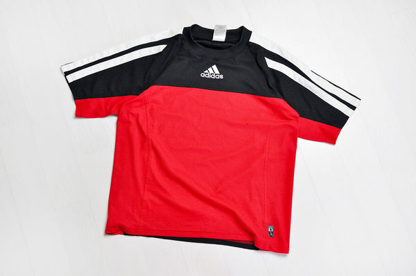 Vintage Adidas Original Black/Rose Red Sports Tee