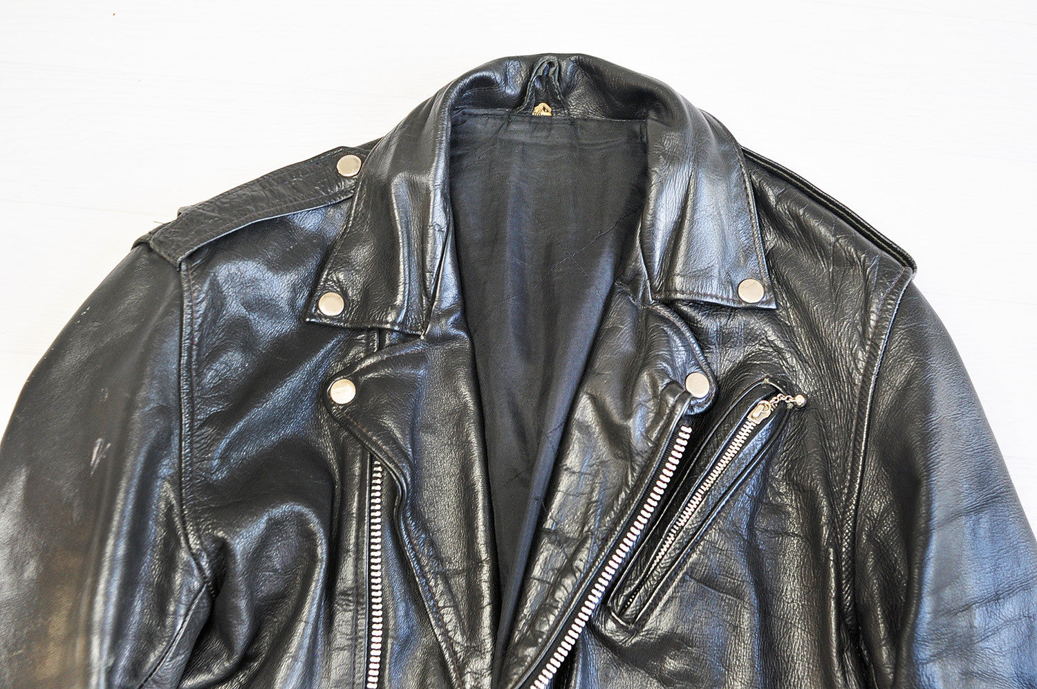 Vintage Leather Perfecto Black Biker Jacket