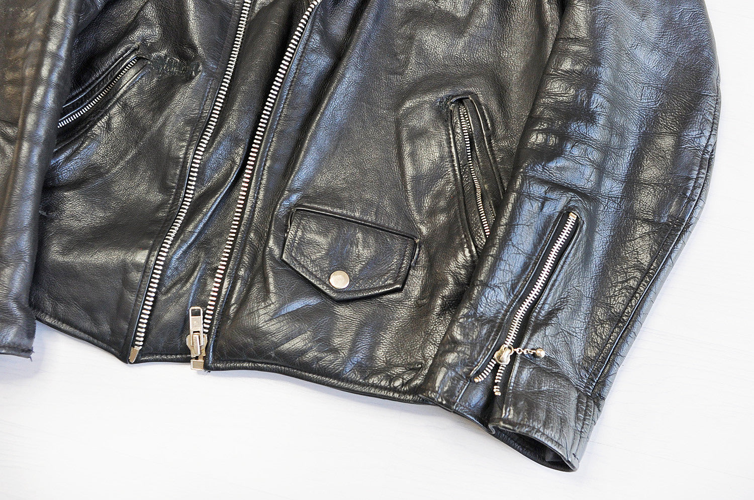 Vintage Leather Perfecto Black Biker Jacket