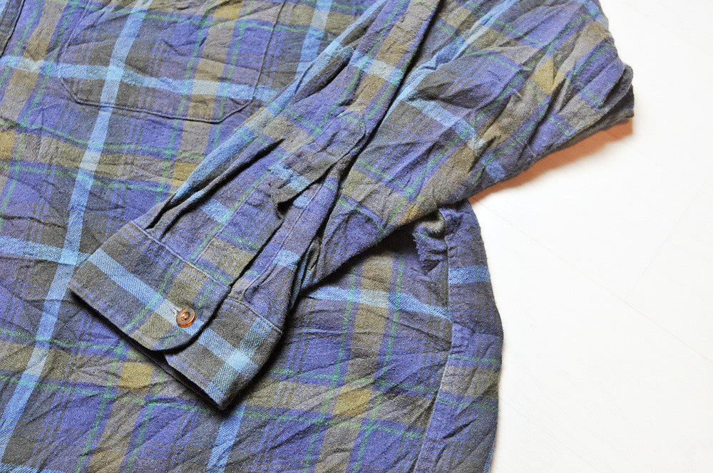 Vintage L.L.Bean Blue Checked Plaid Long Sleeve Oxford Shirt