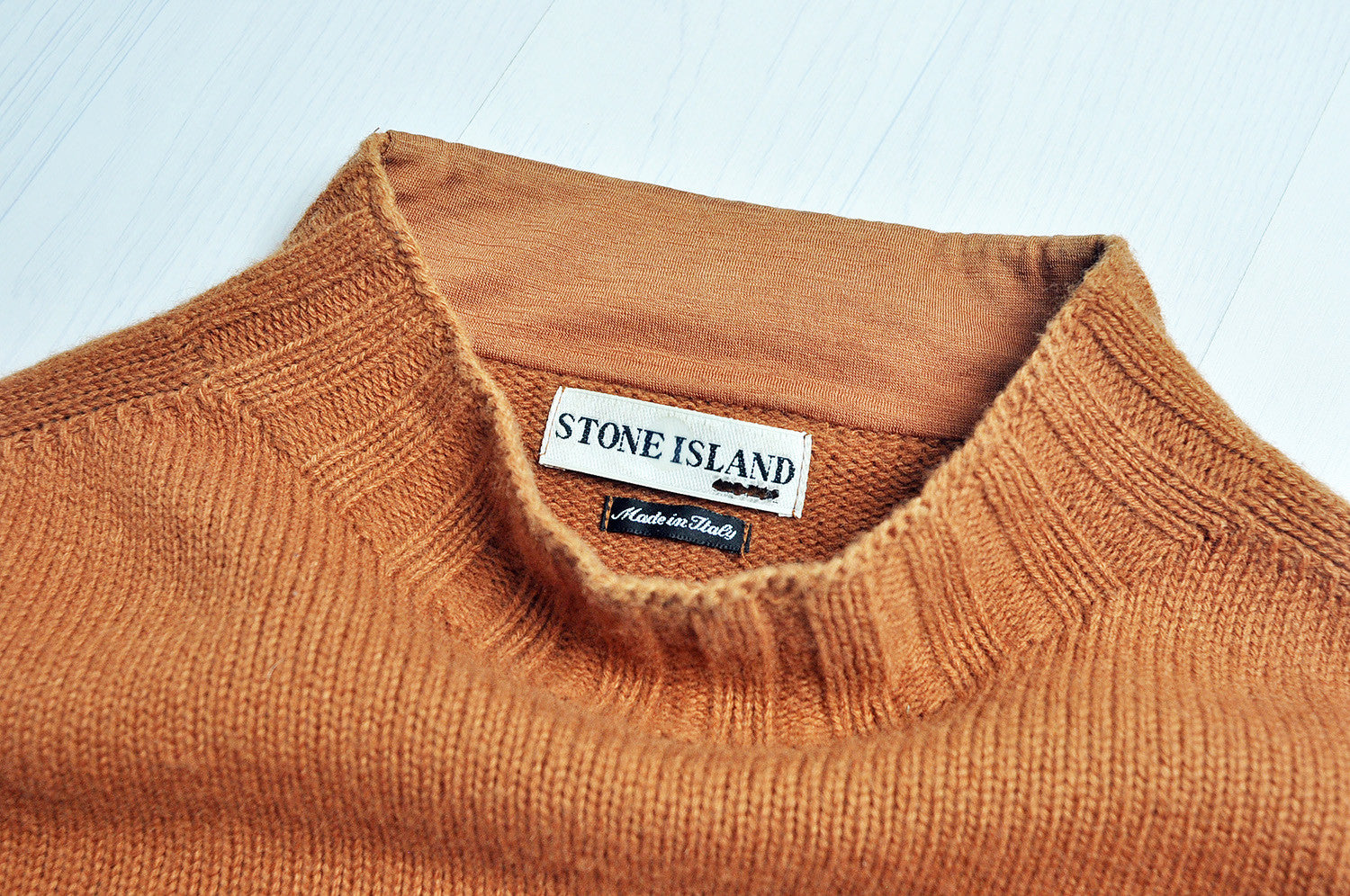 Vintage Stone Island Rustic Orange Lana Wool Knit Jumper/Sweater