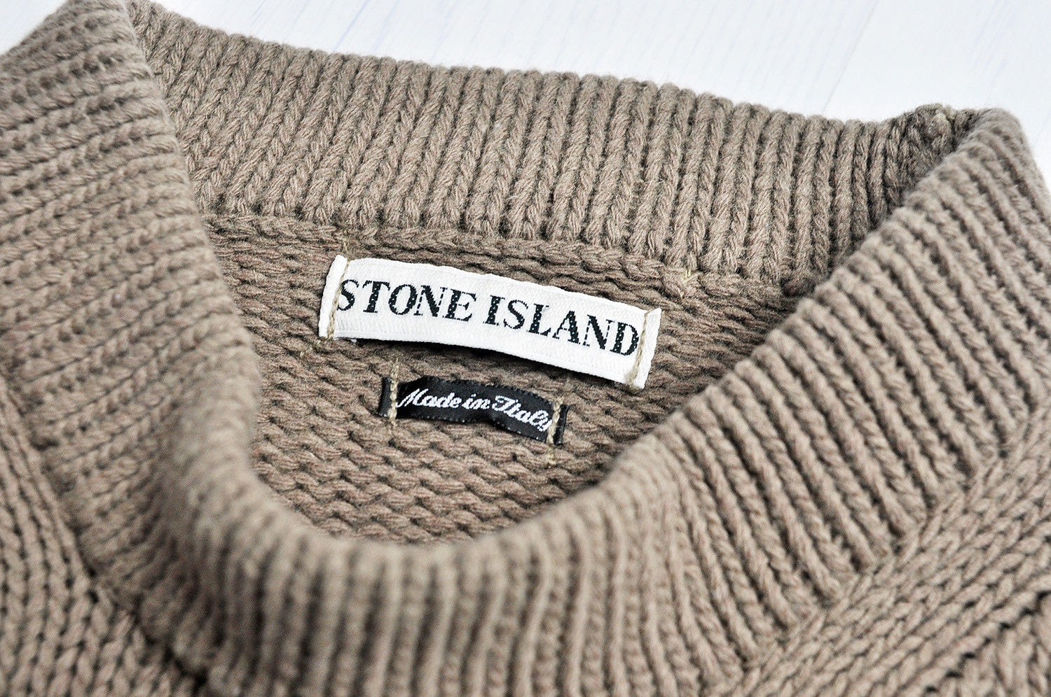 Vintage Stone Island Khaki/Olive Knit Jumper/Sweater