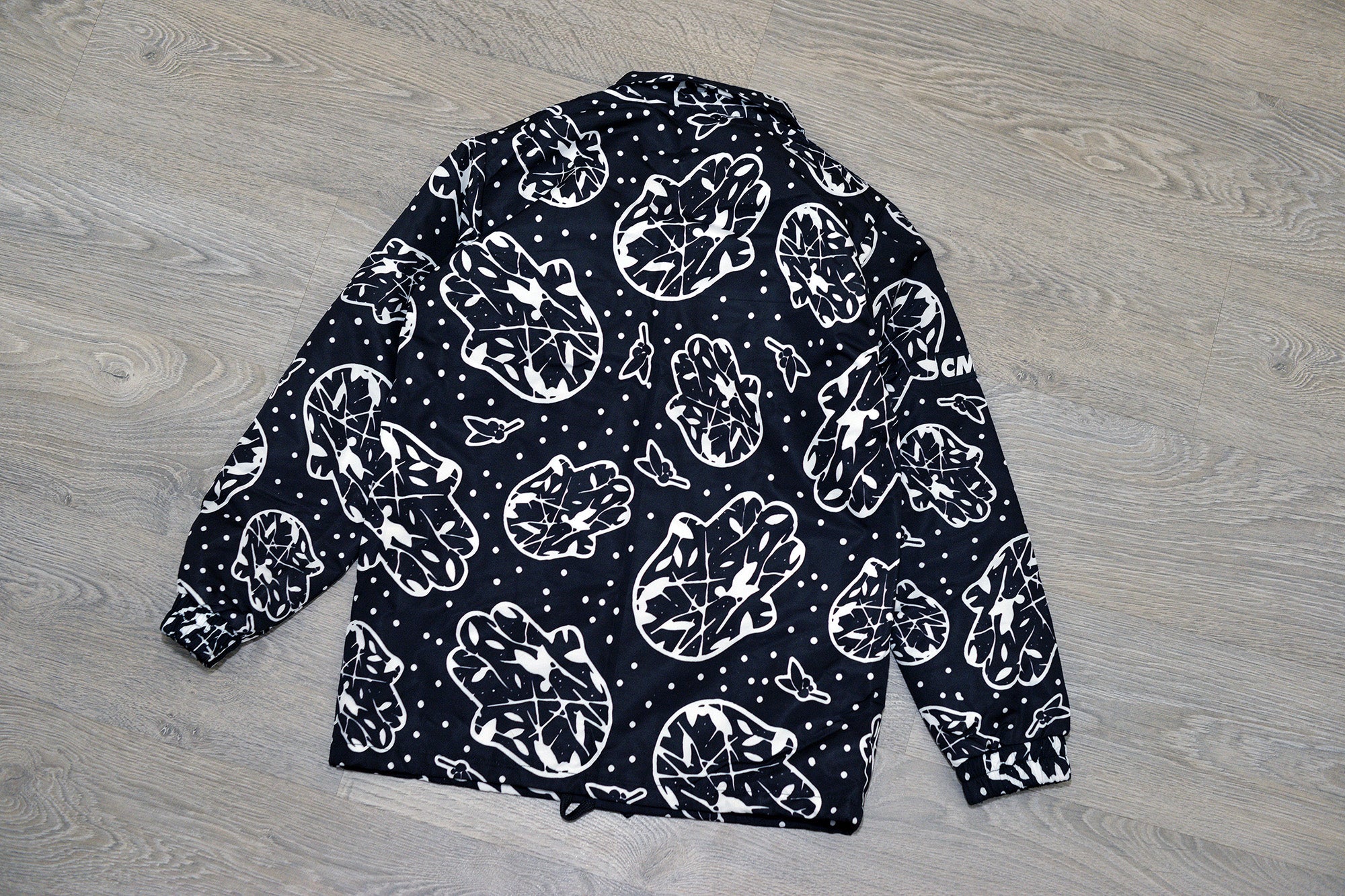 CMBK Black Hamsa Pattern Pattern Coach Jacket
