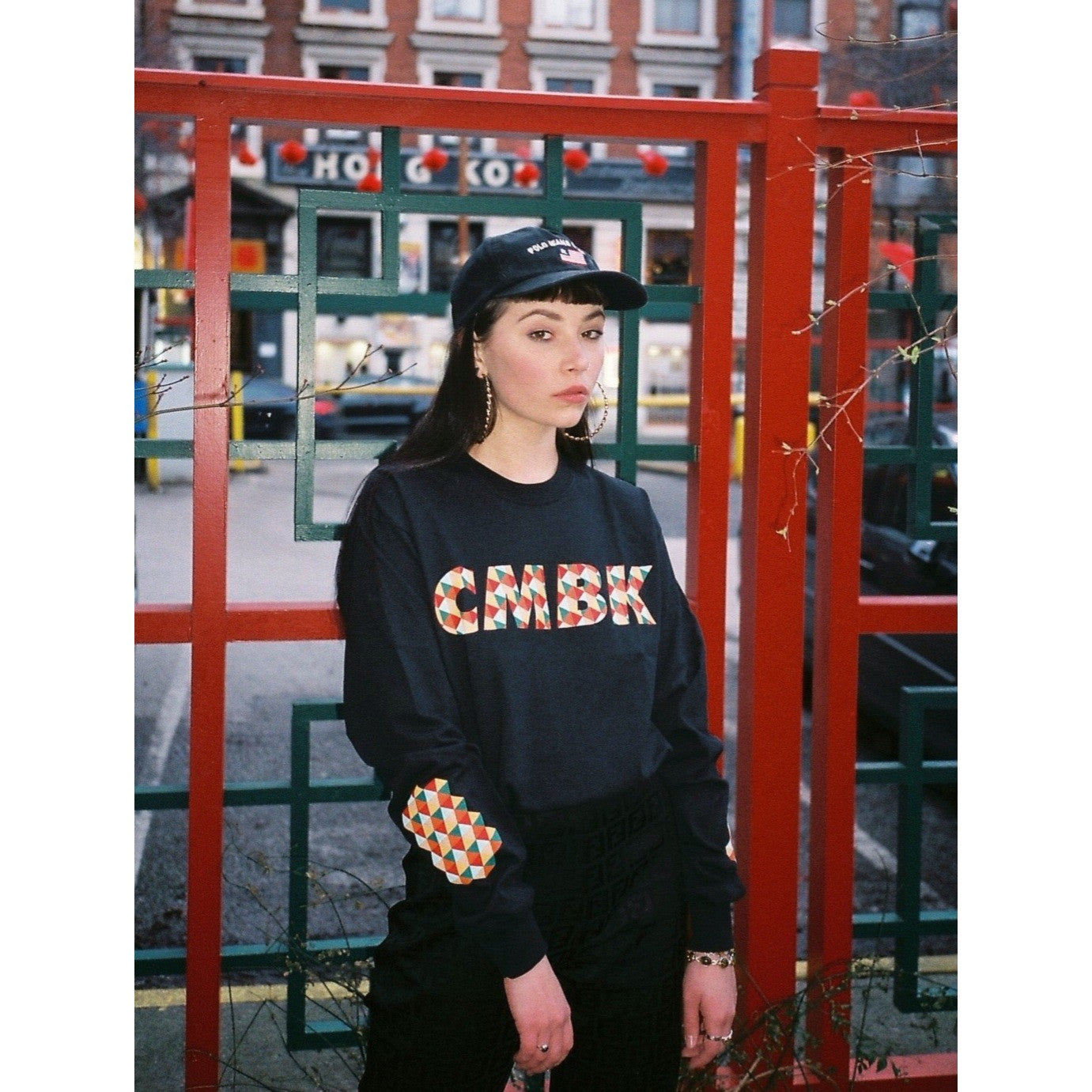 CMBK Red Harlequin Black Long Sleeve Tee