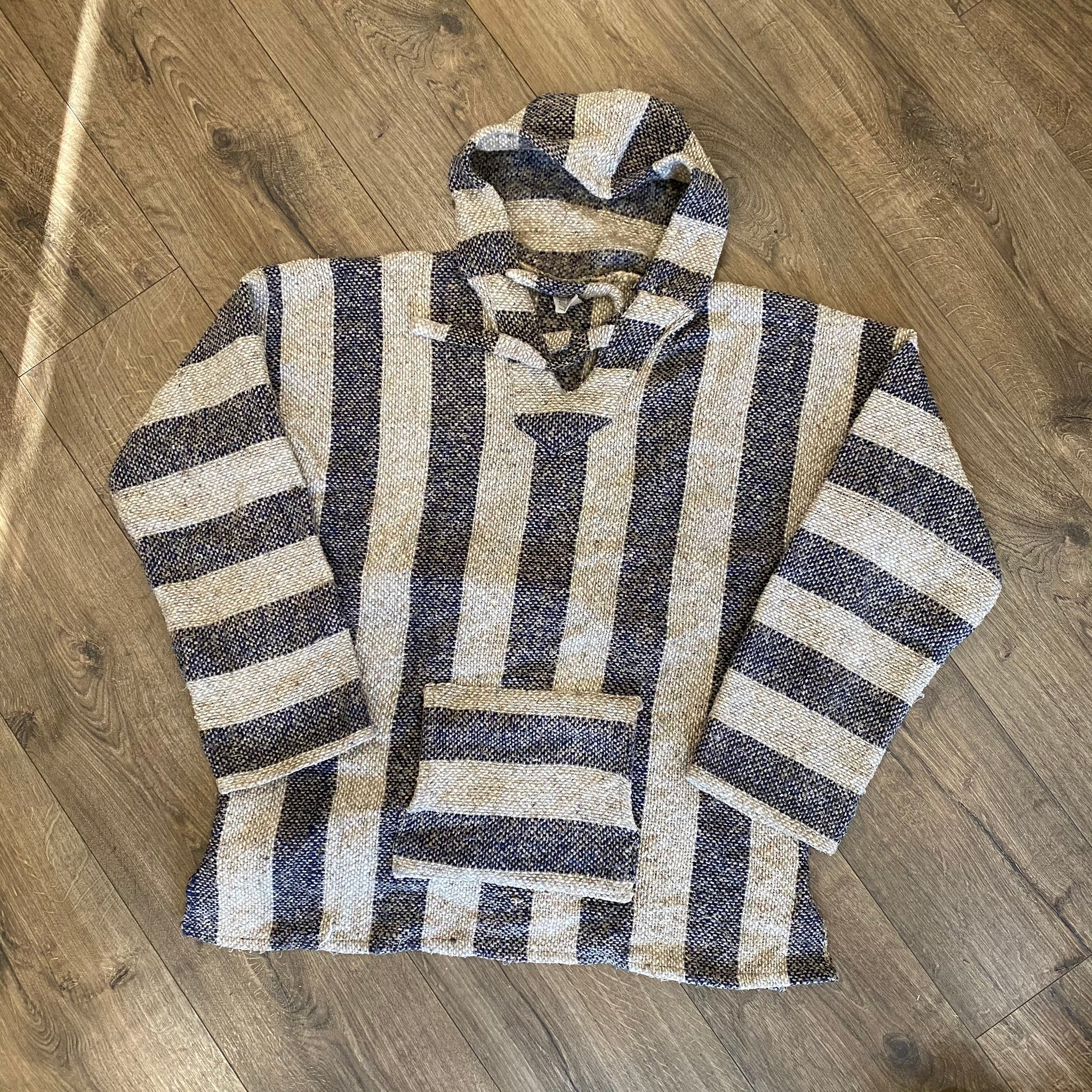 Vintage Biege/Brown Gypsy Knit Hoodie Sweater