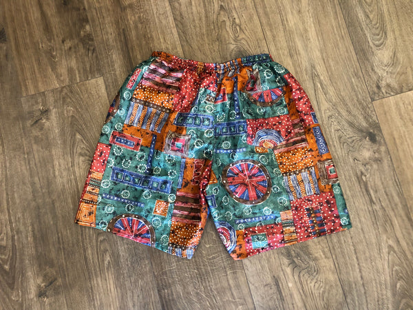 Vintage Wavey Pattern Festival Shorts