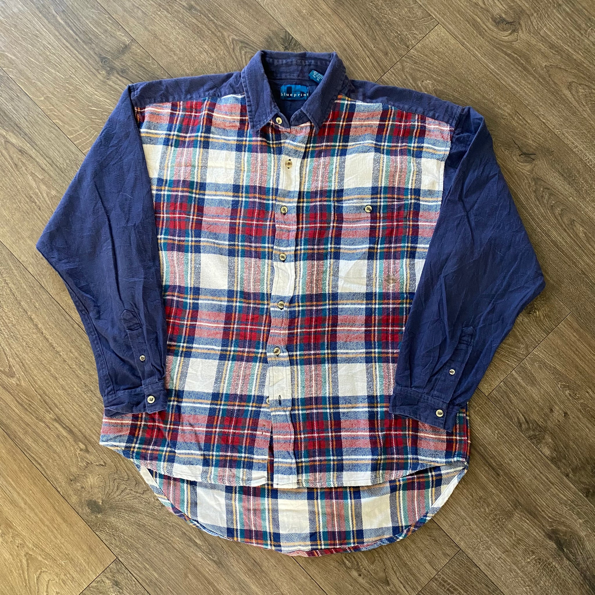 Vintage Plaid Flannel Checkered Over Shirt