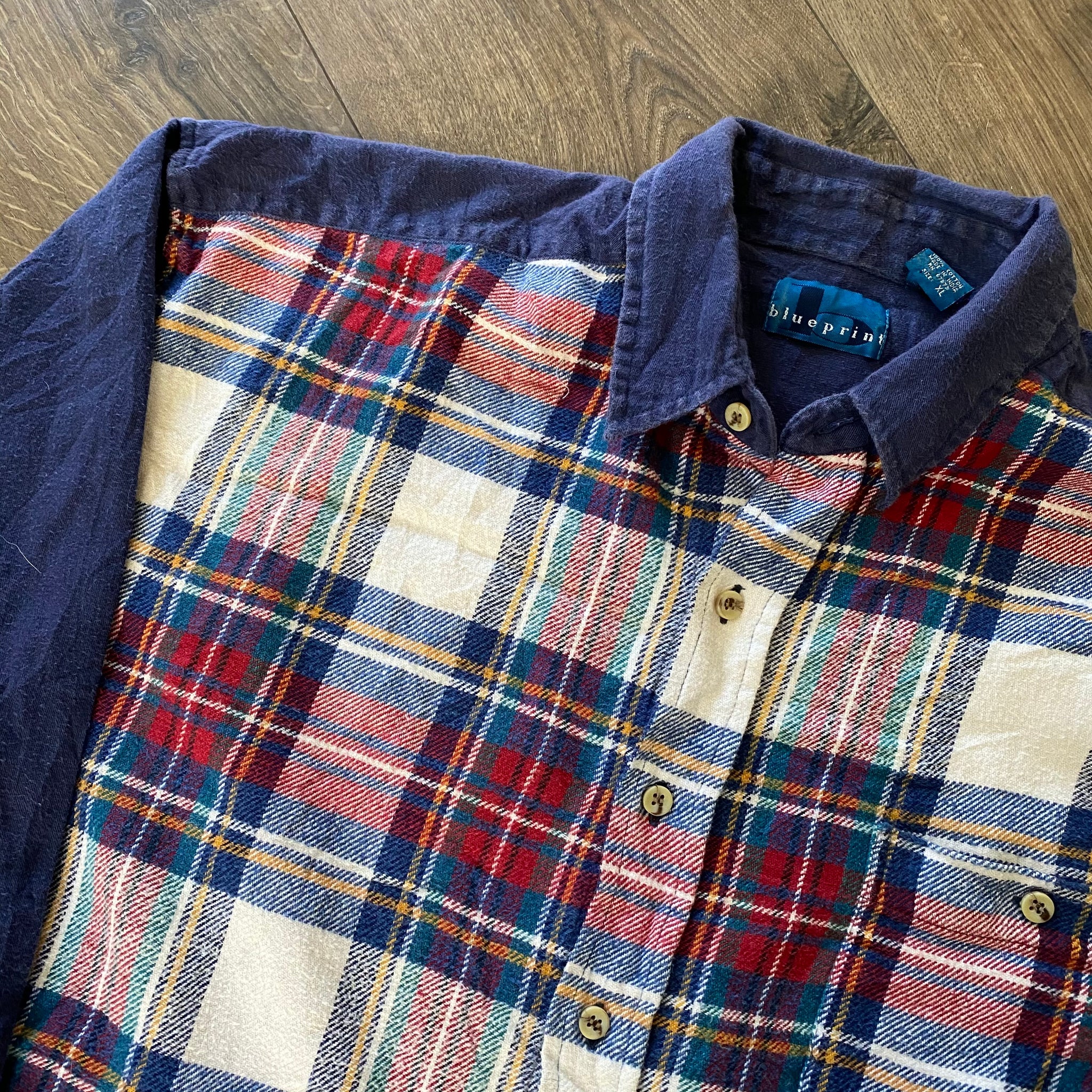 Vintage Plaid Flannel Checkered Over Shirt