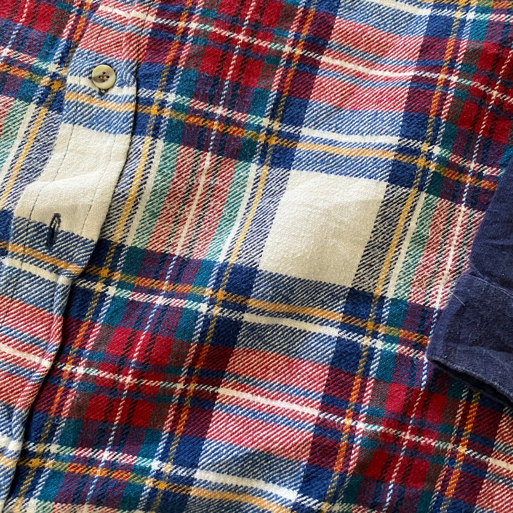 Vintage Plaid Flannel Checkered Over Shirt