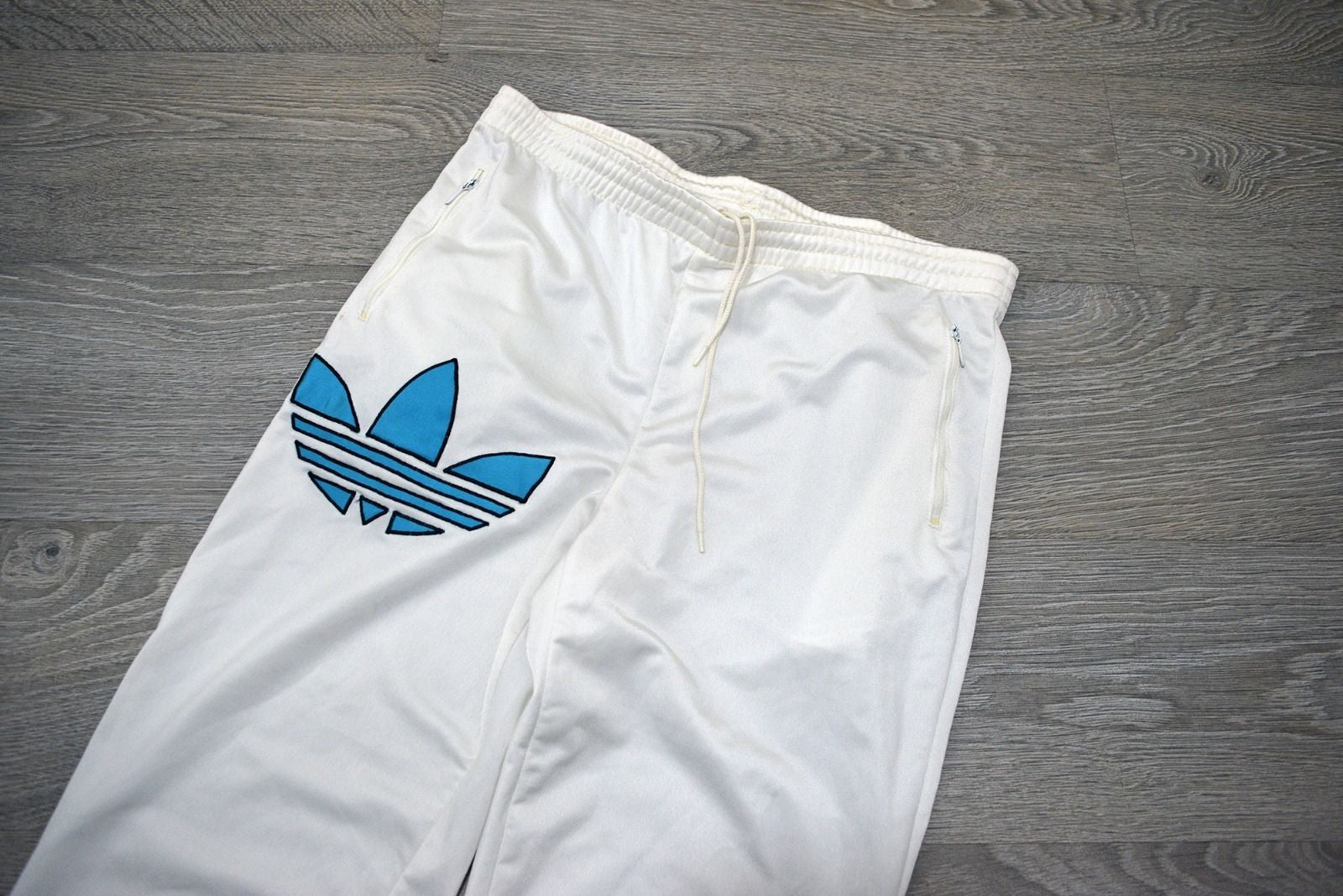 Vintage Adidas Big Logo White Track Pants/Bottom